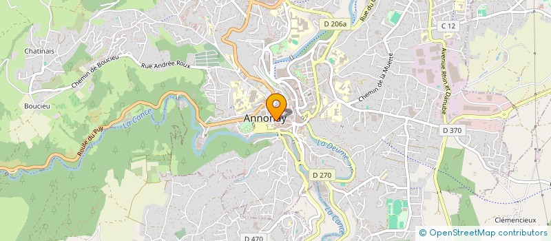 localisation de l'entreprise SOZET BATIMENT à ANNONAY