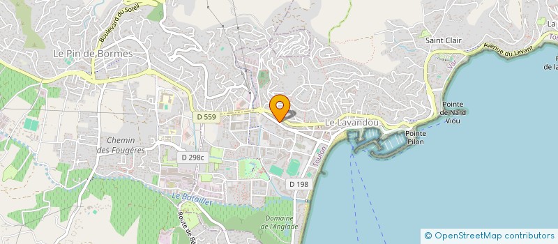 localisation de l'entreprise SP COM à LE LAVANDOU