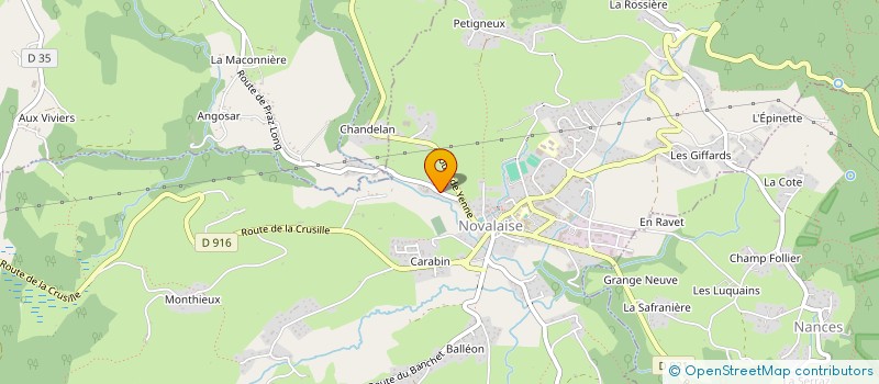 localisation de l'entreprise SP DECO PEINTURE RHONE ALPES  NOVALAISE