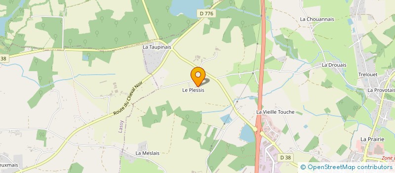 localisation de l'entreprise SP DU PLESSIS  GUICHEN