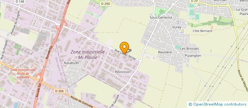 localisation de l'entreprise SP EMBALLAGES SALSINI PERRAUD  GENAS