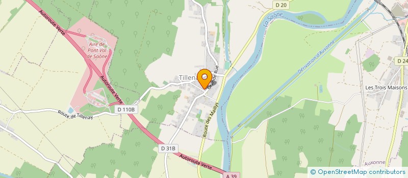 localisation de l'entreprise SP PLOMBERIE-CHAUFFAGE  TILLENAY