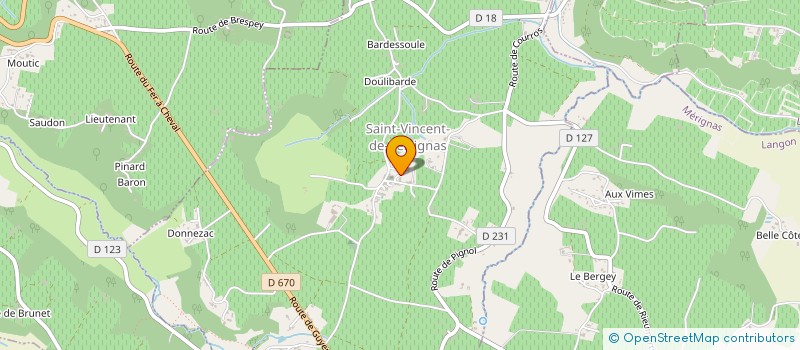 localisation de l'entreprise SP PROJET  SAINT-VINCENT-DE-PERTIGNAS