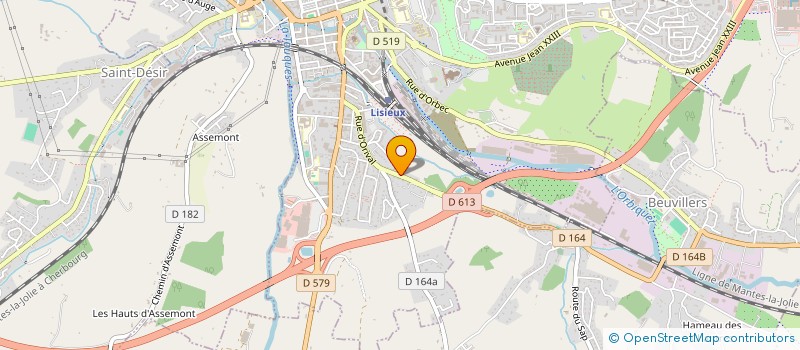 localisation de l'entreprise SP RESEAUX  LISIEUX