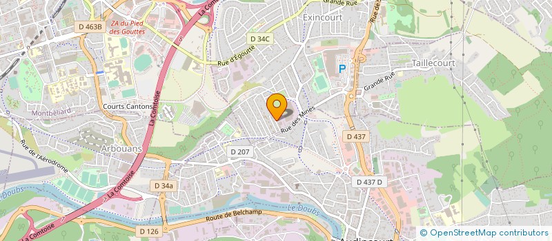localisation de l'entreprise SP2 à EXINCOURT