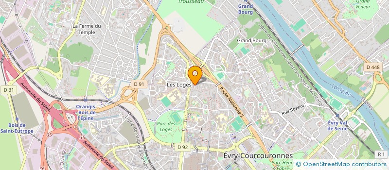 localisation de l'entreprise SP2I à EVRY-COURCOURONNES