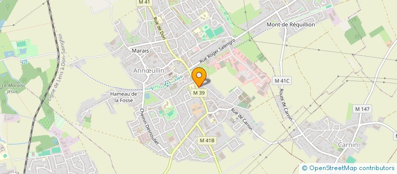 localisation de l'entreprise SP2M  MERIGNIES