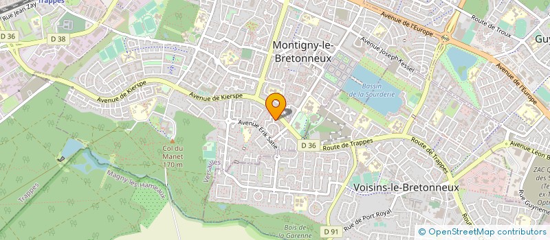 localisation de l'entreprise SP2M  MONTIGNY-LE-BRETONNEUX