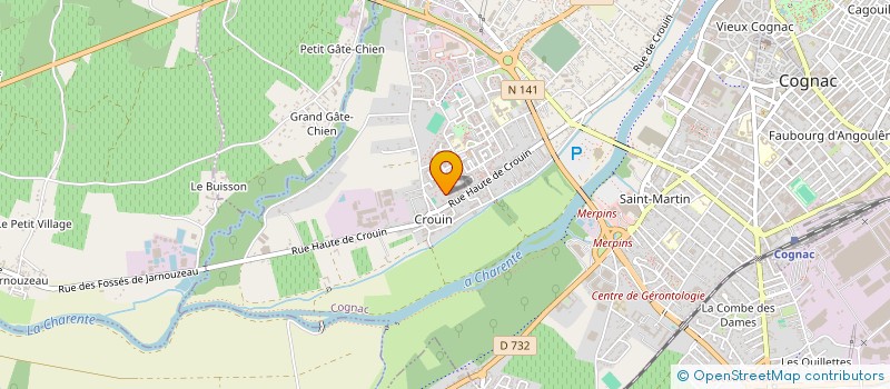 localisation de l'entreprise SPA DES CHATS DE COGNAC REFUGE DE LA COALITION FELINE à COGNAC