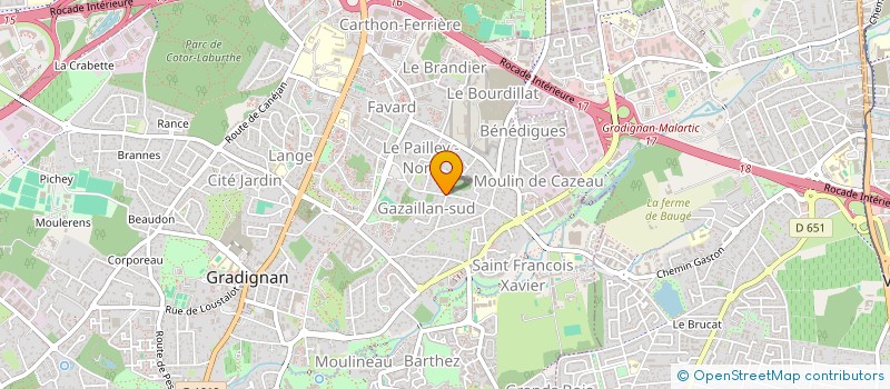 localisation de l'entreprise SPACE MONKEYS  GRADIGNAN