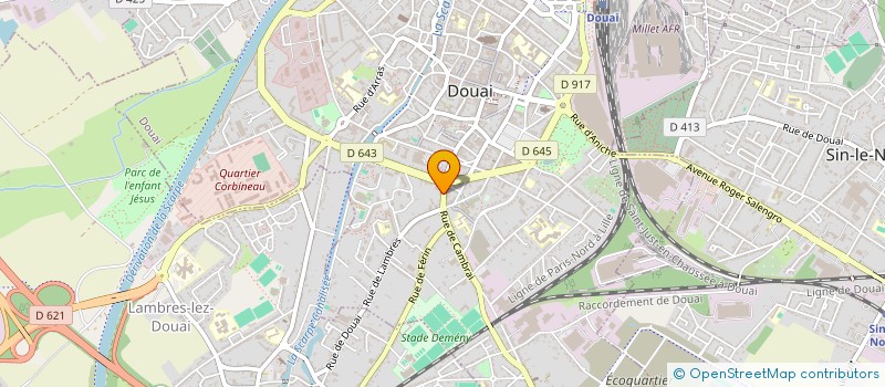 localisation de l'entreprise SPACE VALLEY à DOUAI