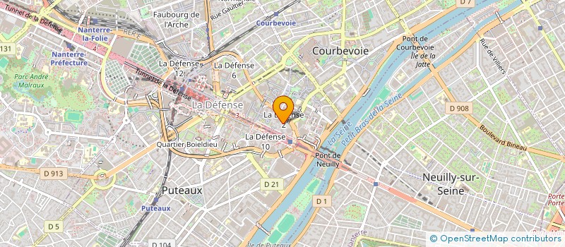 localisation de l'entreprise SPAFI-SOC PARTICIP FINANCIERE INDUSTRIEL à COURBEVOIE