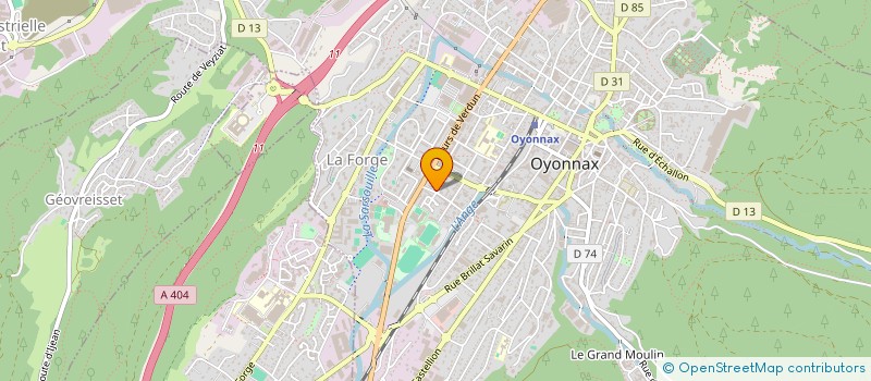 localisation de l'entreprise SPAHIU à OYONNAX