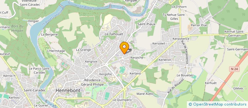 localisation de l'entreprise SPAJ  HENNEBONT