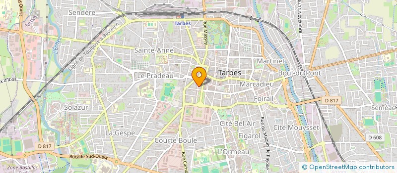 localisation de l'entreprise SPAM (SPORT PYRENEEN AMICAL ET MIXTE) - LA BIGORRE EN SPORT à TARBES
