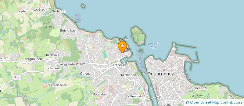 localisation de l'entreprise SPARFELL  DOUARNENEZ