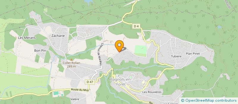 localisation de l'entreprise SPATOLA FRERES à BAGNOLS-EN-FORET