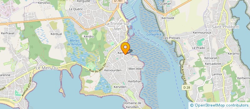 localisation de l'entreprise SPAYR  LA TRINITE-SUR-MER