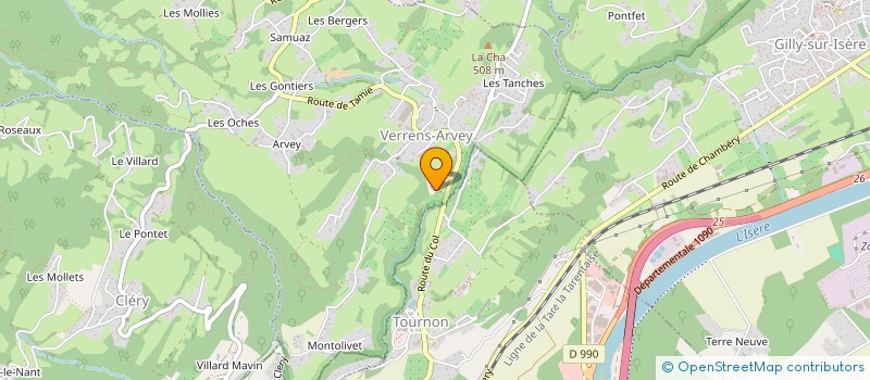 localisation de l'entreprise SPB CARROSSERIE  VERRENS-ARVEY