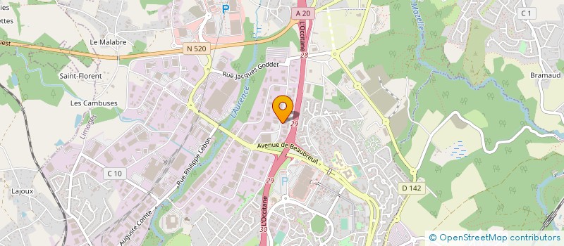 localisation de l'entreprise SPCA ECOLOVIE à LIMOGES