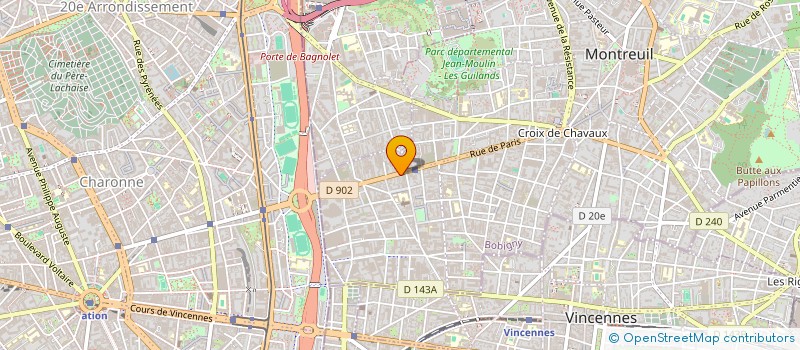 localisation de l'entreprise SPD COURSES à MONTREUIL