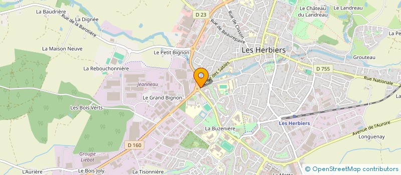 localisation de l'entreprise SPEC AVB à LES HERBIERS