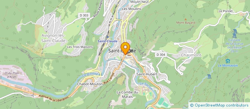 localisation de l'entreprise SPEC EYSSAUTIER LOBBE ASSURANCES à SAINT-CLAUDE