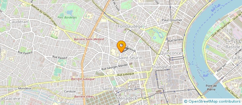localisation de l'entreprise SPECIALISTE DE L'ENVIRONNEMENT ET DE L'ANIMAL EN VILLE  BORDEAUX