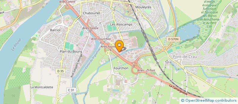 localisation de l'entreprise SPECIALITES CHAPITEAUX  ARLES