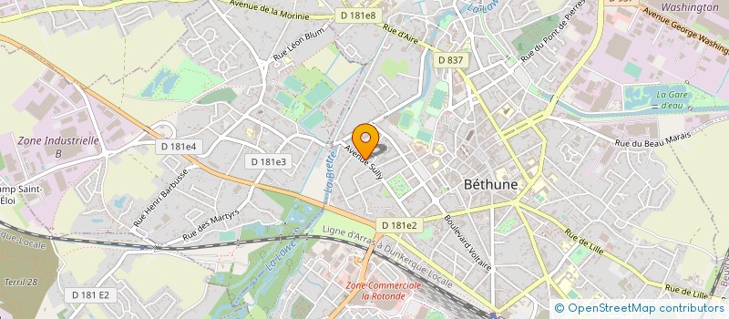 localisation de l'entreprise SPECIMEN CREW à BETHUNE