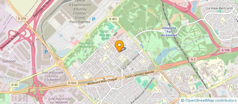 localisation de l'entreprise SPEED GLASS AUTO à AULNAY-SOUS-BOIS