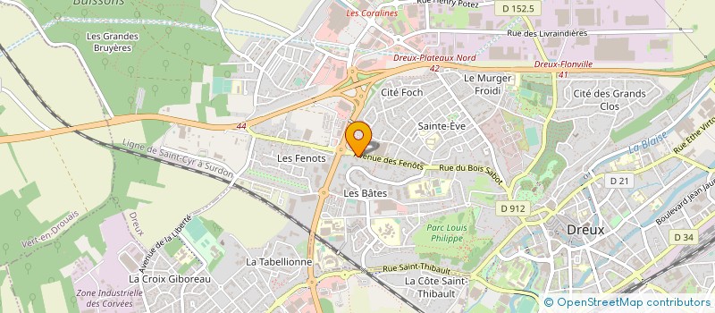 localisation de l'entreprise SPEED PNEUS à DREUX