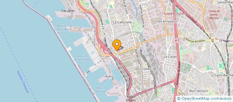 localisation de l'entreprise SPEED PNEUS à MARSEILLE