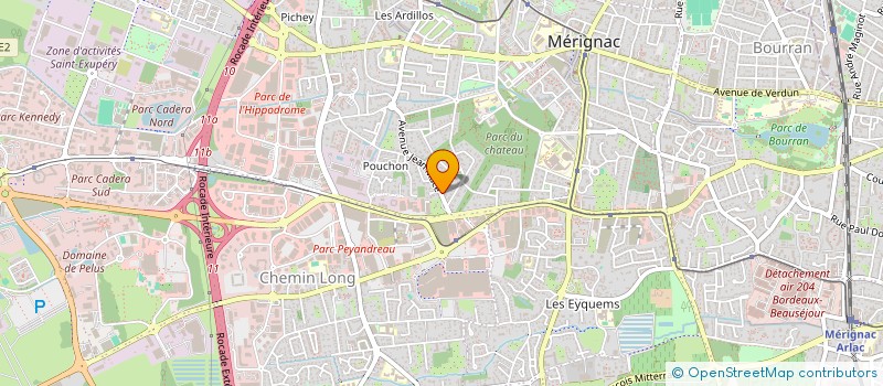 localisation de l'entreprise SPF-PL DE PHARMACIENS D'OFFICINE - HEGOAK  MERIGNAC