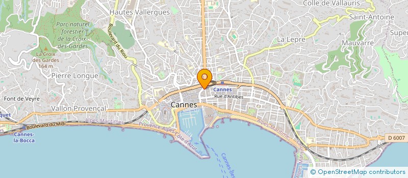 localisation de l'entreprise SPFA PARTIC FINANCIERE AFRICAI à CANNES