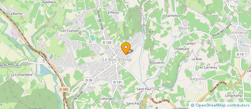 localisation de l'entreprise SPFP FRANCK  VAL D'OINGT