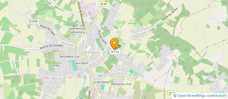 localisation de l'entreprise SPFPL AJ2G - SOCIETE DE PARTICIPATIONS FINANCIERES DE PROFESSION LIBERALE DE PHARMACIENS D'OFFICINE  FRONTON