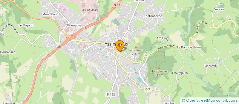 localisation de l'entreprise SPFPL BRESSON  YSSINGEAUX