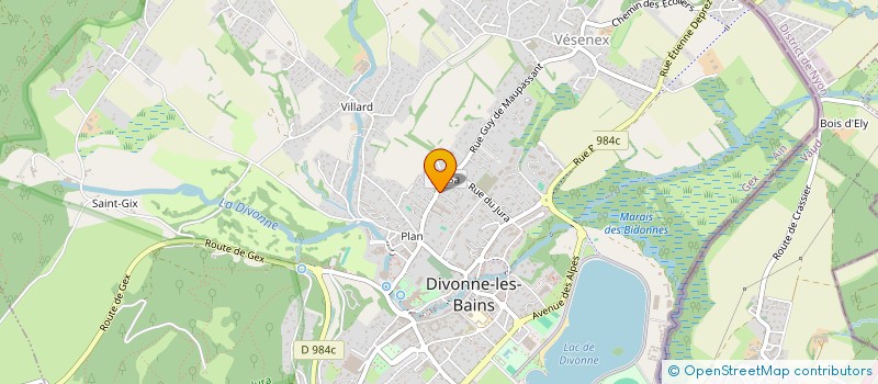 localisation de l'entreprise SPFPL C.GIRAUD à DIVONNE-LES-BAINS