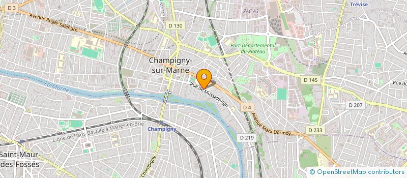 localisation de l'entreprise SPFPL CARDIO LA FRANCILIENNE à CHAMPIGNY-SUR-MARNE
