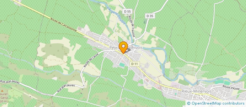 localisation de l'entreprise SPFPL D'AZILLE  PEYRIAC-MINERVOIS