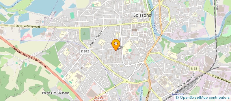 localisation de l'entreprise SPFPL DE CHIRURGIEN-DENTISTE MARION GODARD  SOISSONS