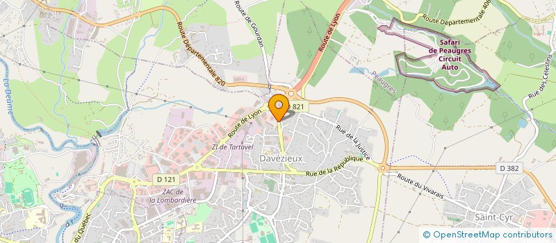 localisation de l'entreprise SPFPL DE CHIRURGIENS DENTITES PE ROUX à DAVEZIEUX