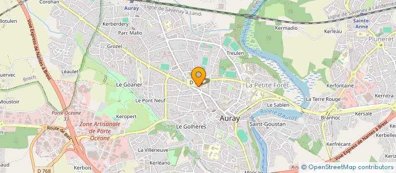 localisation de l'entreprise SPFPL DE MEDECIN GWEKER à AURAY
