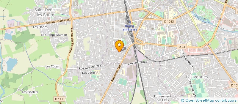 localisation de l'entreprise SPFPL DOUDET à BOURG-EN-BRESSE