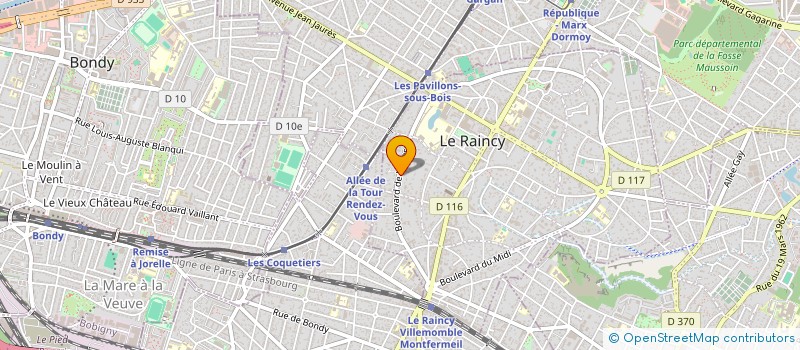 localisation de l'entreprise SPFPL DRCPH  LE RAINCY