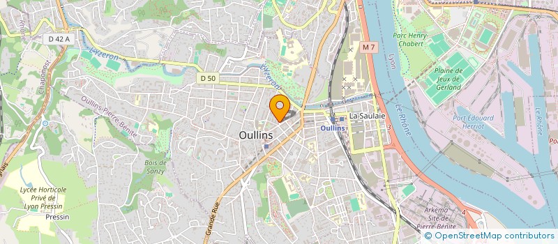 localisation de l'entreprise SPFPL DU DOCTEUR ALEXIS COMEAU  OULLINS-PIERRE-BENITE