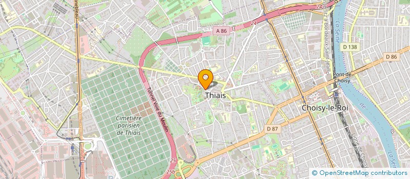 localisation de l'entreprise SPFPL DU DR DJAMILA HATRAF  THIAIS