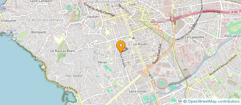 localisation de l'entreprise SPFPL DU PROFESSEUR FREDERIC MATONTI  MARSEILLE 8EME