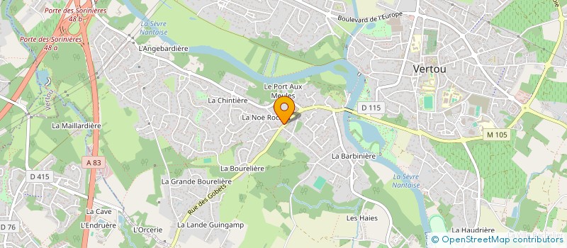 localisation de l'entreprise SPFPL DUHOUX  VERTOU